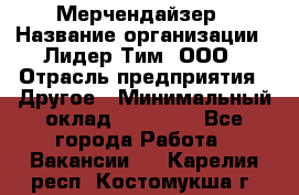 Мерчендайзер › Название организации ­ Лидер Тим, ООО › Отрасль предприятия ­ Другое › Минимальный оклад ­ 27 000 - Все города Работа » Вакансии   . Карелия респ.,Костомукша г.